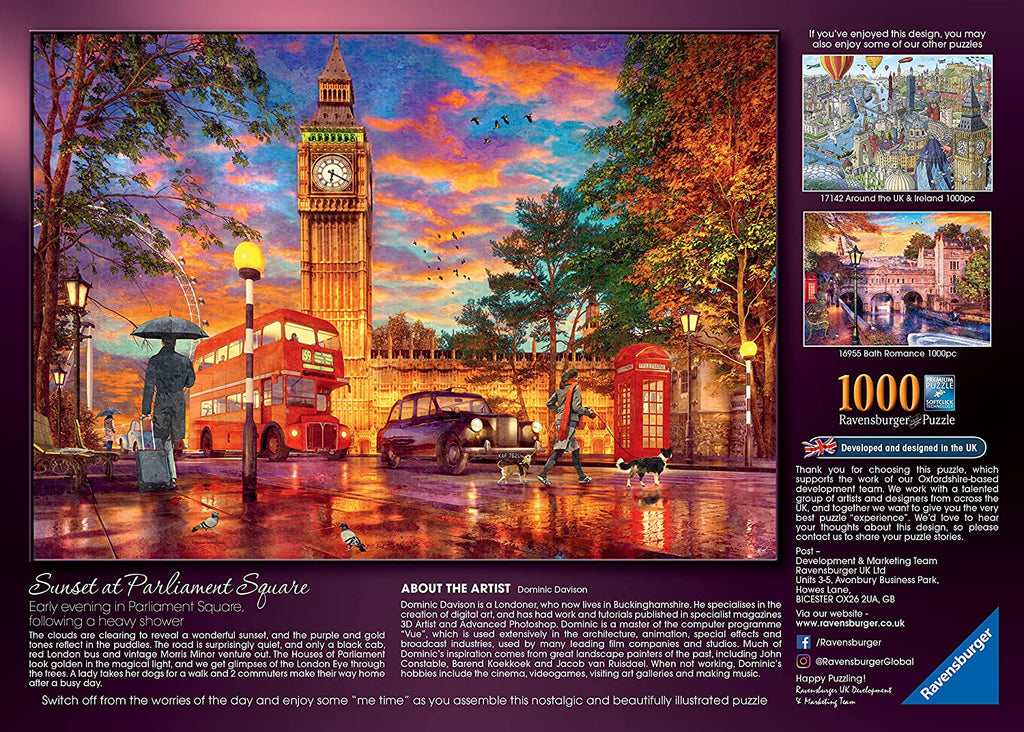 London Sunset At Parliament Square – 1000 Piece Jigsaw Puzzle (Ravensburger)