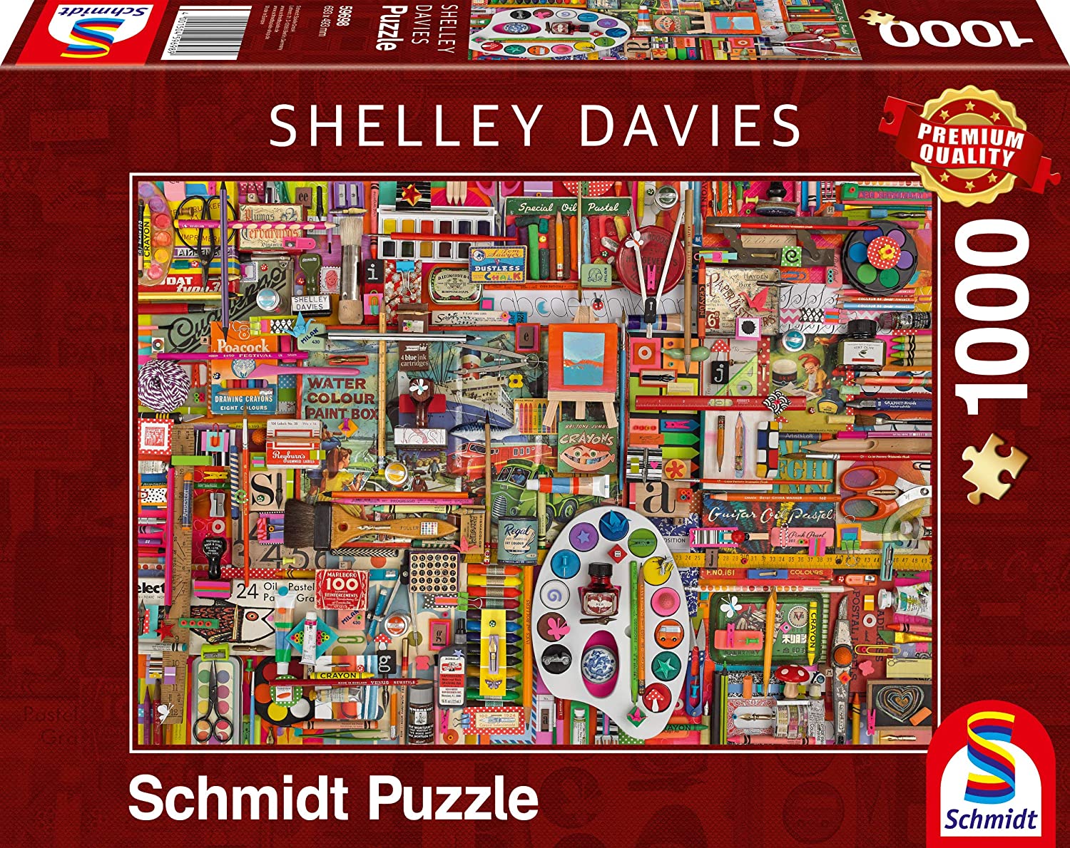 Vintage Artist Materials by Shelley Davies – 1000 Piece Jigsaw Puzzle (Schmidt)