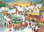 Market & Santa's Christmas Supper – 2x 500 Piece Jigsaw Puzzles (Ravensburger Christmas Collection No.1)