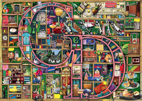 Artwork: Awesome Alphabet C & D by Colin Thompson – 1000 Piece Jigsaw Puzzle (Ravensburger)
