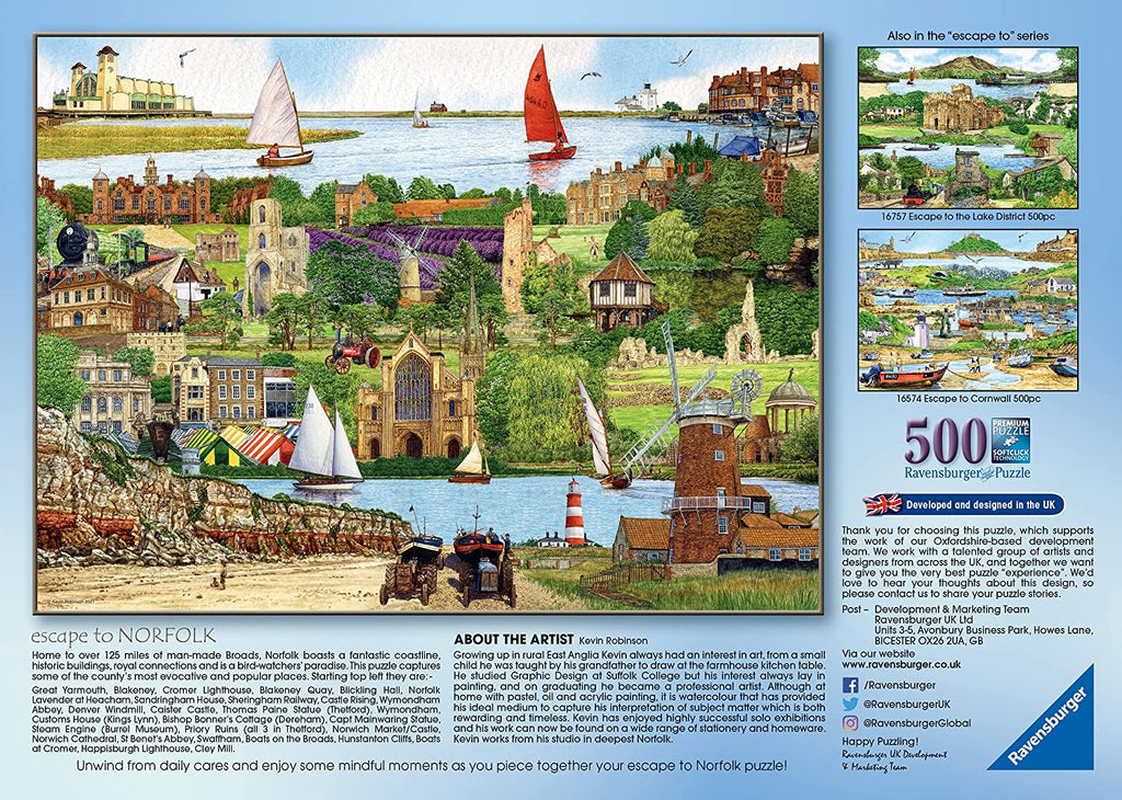 Escape to Norfolk – 500 Piece Jigsaw Puzzle (Ravensburger)