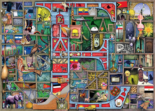 Ravensburger - Colin Thompson - Awesome Alphabet "E" - 1000 Piece Jigsaw Puzzle