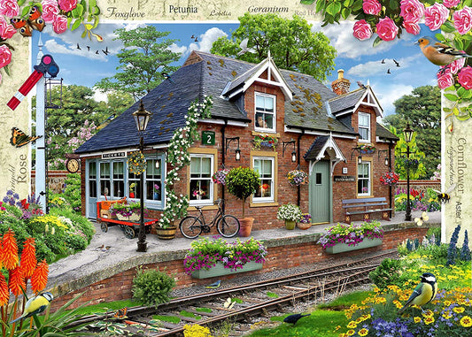 Ravensburger - Country Cottage Collection - Railway Cottage - 1000 Piece Jigsaw Puzzle