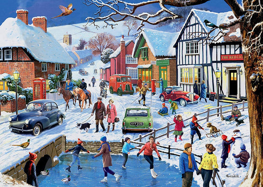 Ravensburger - Leisure Days No.3 - The Winter Village - 1000 Piece Jigsaw Puzzle