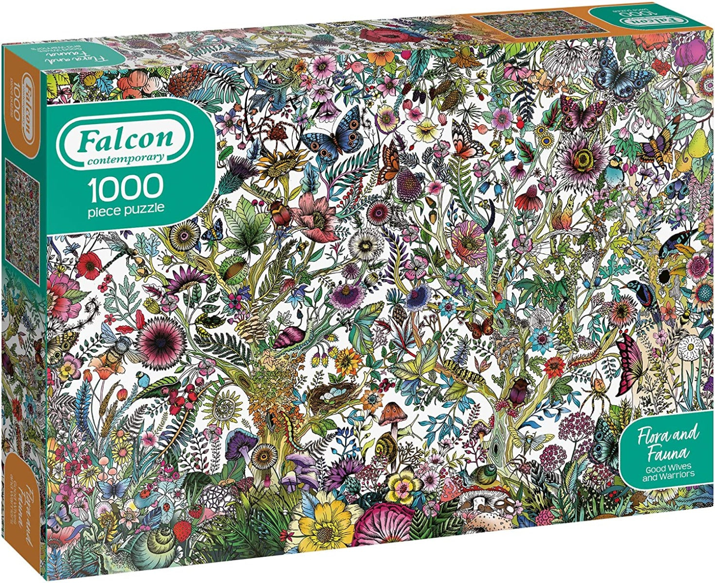 Flora and Fauna – 1000 Piece Jigsaw Puzzle (Falcon Contemporary)