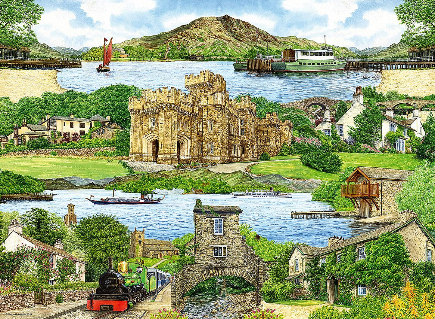 Ravensburger - Escape to The Lake District - 500 Piece Jigsaw Puzzle