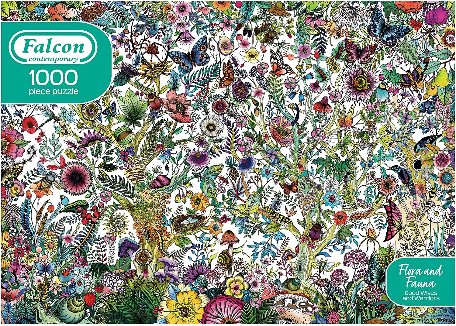 Flora and Fauna – 1000 Piece Jigsaw Puzzle (Falcon Contemporary)