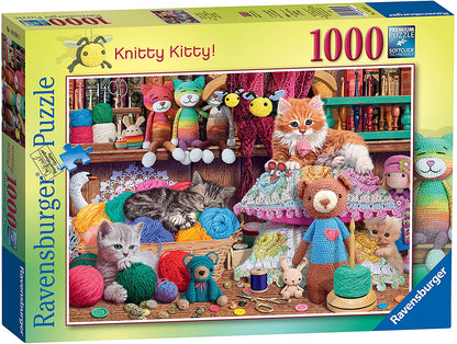 Ravensburger - Knitty Kitty - 1000 Piece Jigsaw Puzzle