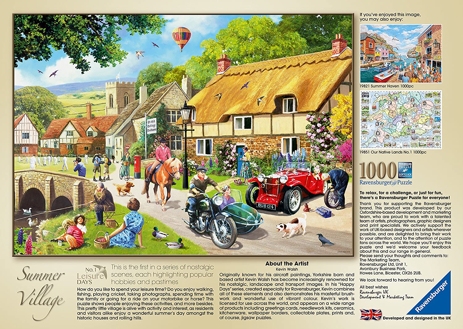 Leisure Days Number 1 Summer Village – 1000 Piece Jigsaw Puzzle (Ravensburger)