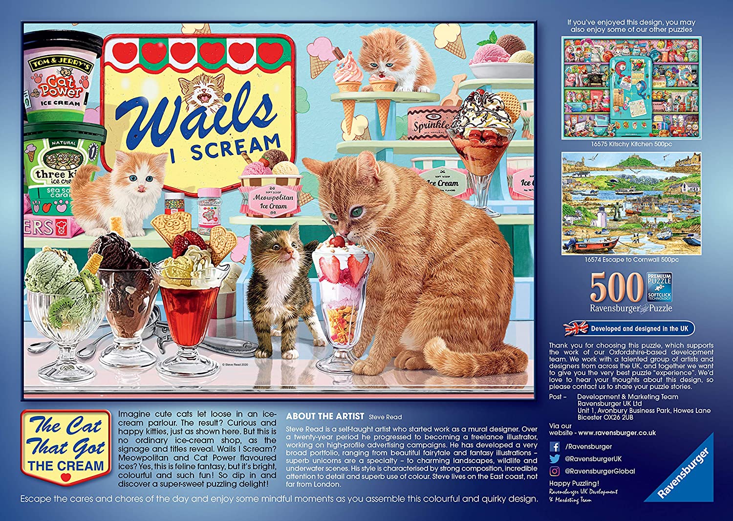 The Cat that got the Cream – 500 Piece Jigsaw Puzzle (Ravensburger)