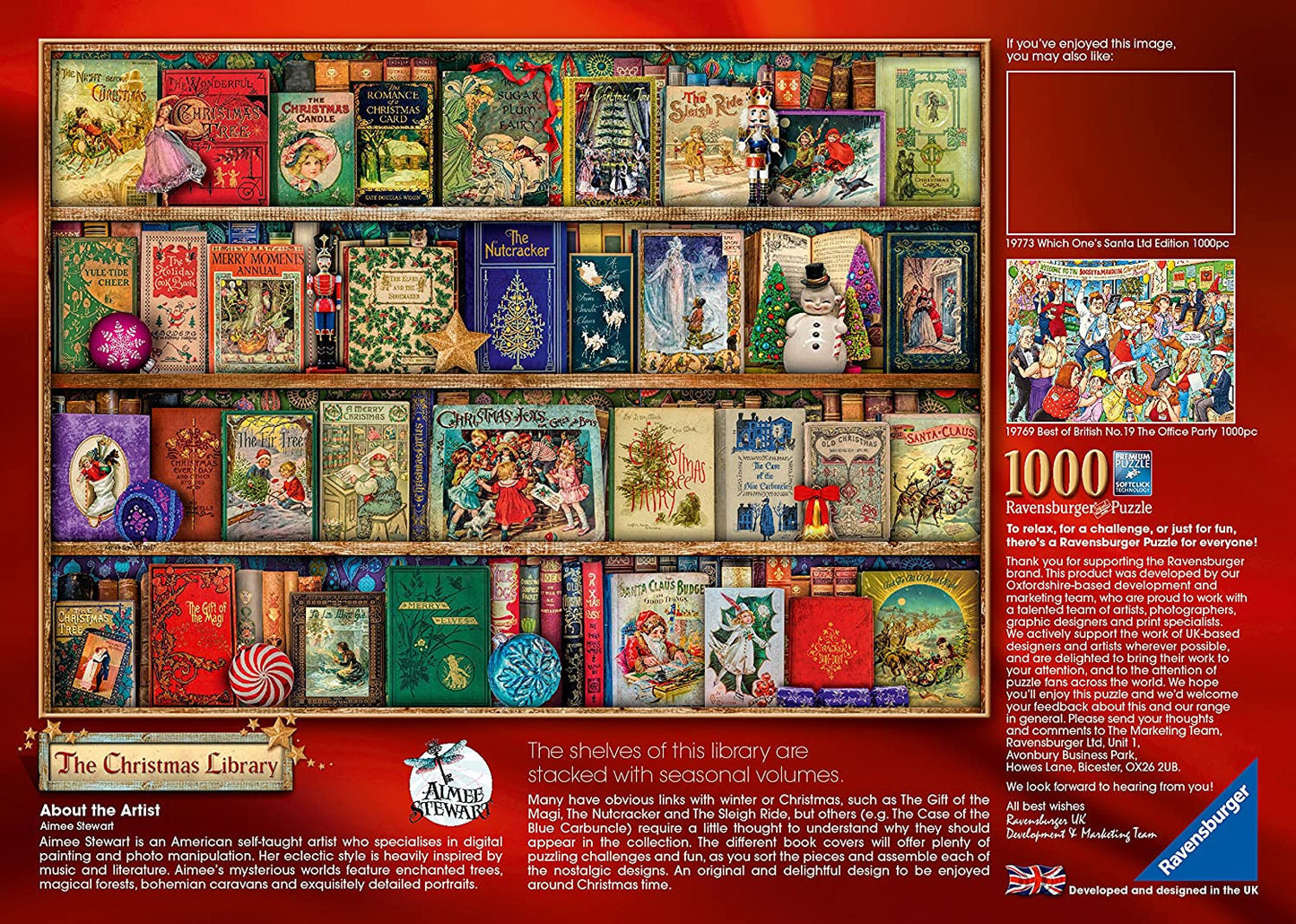 Ravensburger - The Christmas Library - 1000 Piece Jigsaw Puzzle