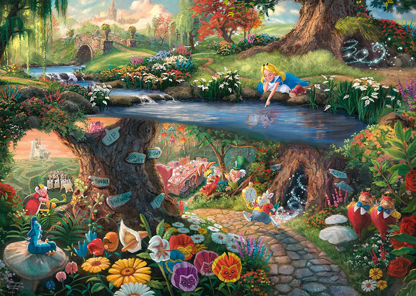 Schmidt - Thomas Kinkade: Disney Alice in Wonderland - 1000 Piece Jigsaw Puzzle