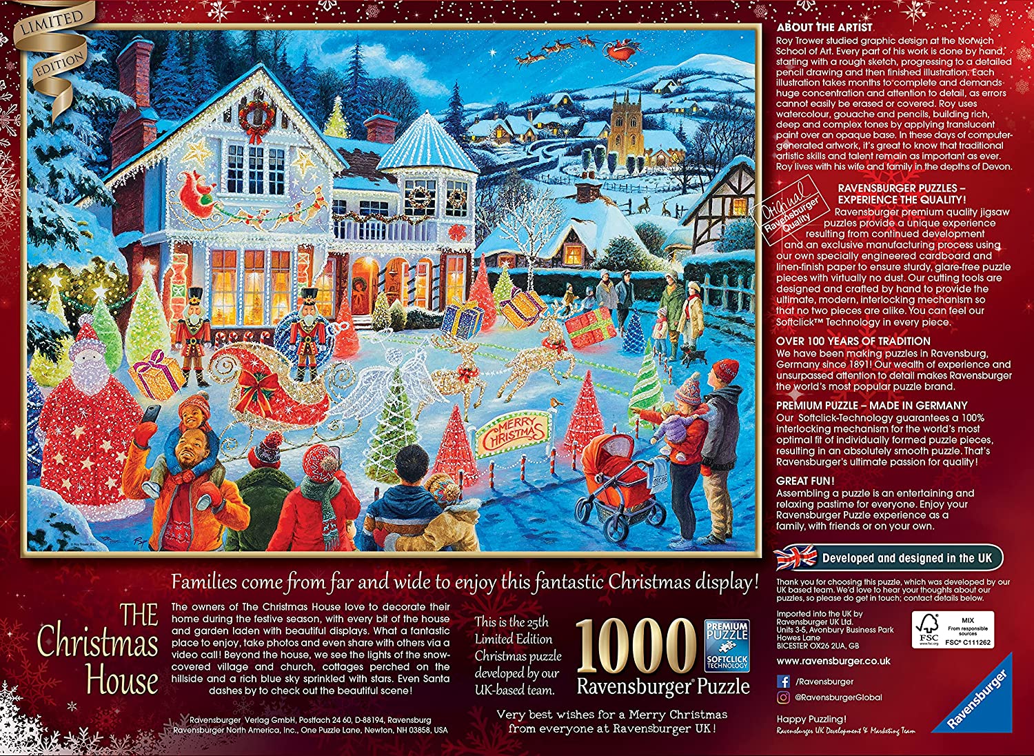 The Christmas House Limited Edition – 1000 Piece Jigsaw Puzzle (Ravensburger)