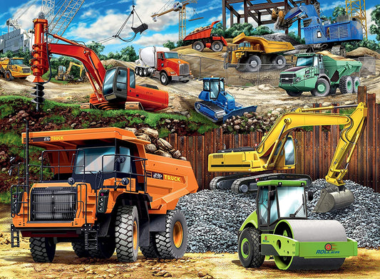 Ravensburger - Construction Vehicles - 100 XXL Piece Jigsaw Puzzle