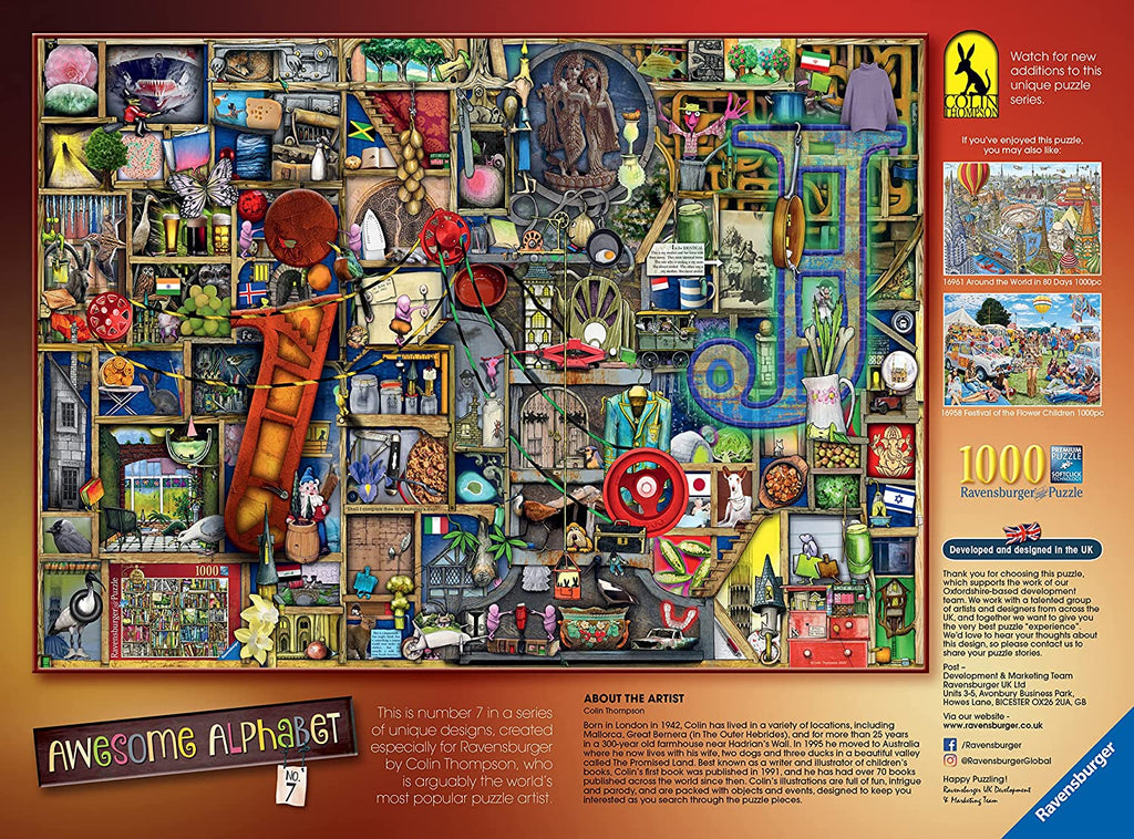 Awesome Alphabet "I & J" by Colin Thompson – 1000 Piece Jigsaw Puzzle (Ravensburger)