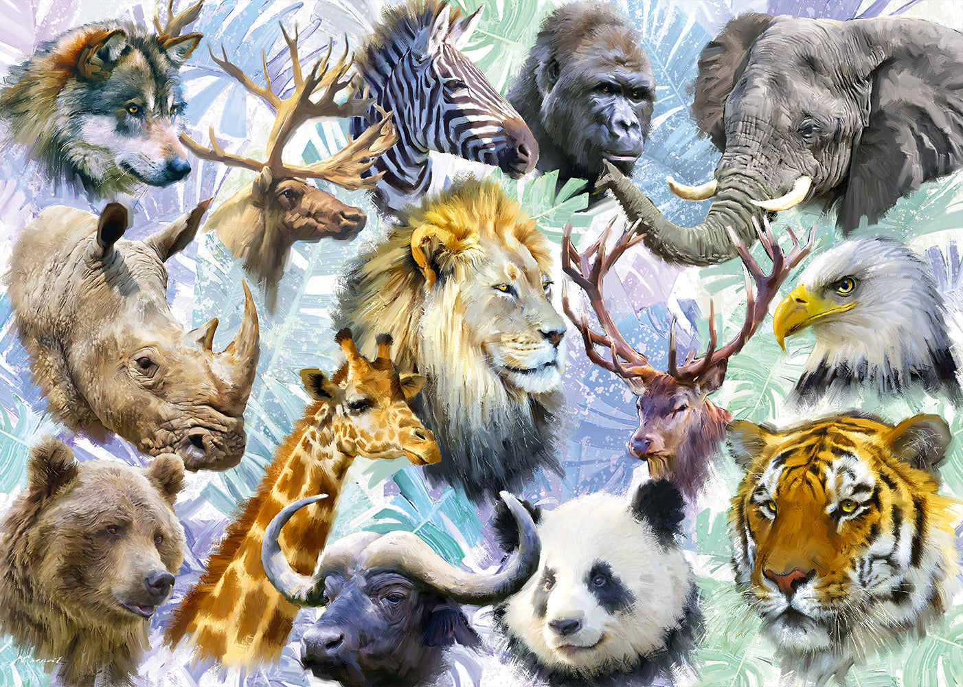 Animal Heads – 500 Piece Jigsaw Puzzle (Alipson)