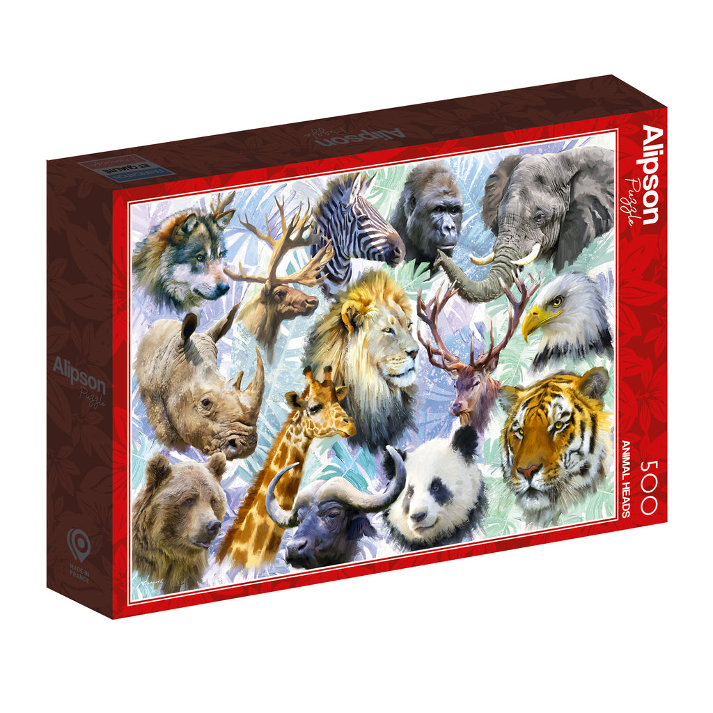 Animal Heads – 500 Piece Jigsaw Puzzle (Alipson)