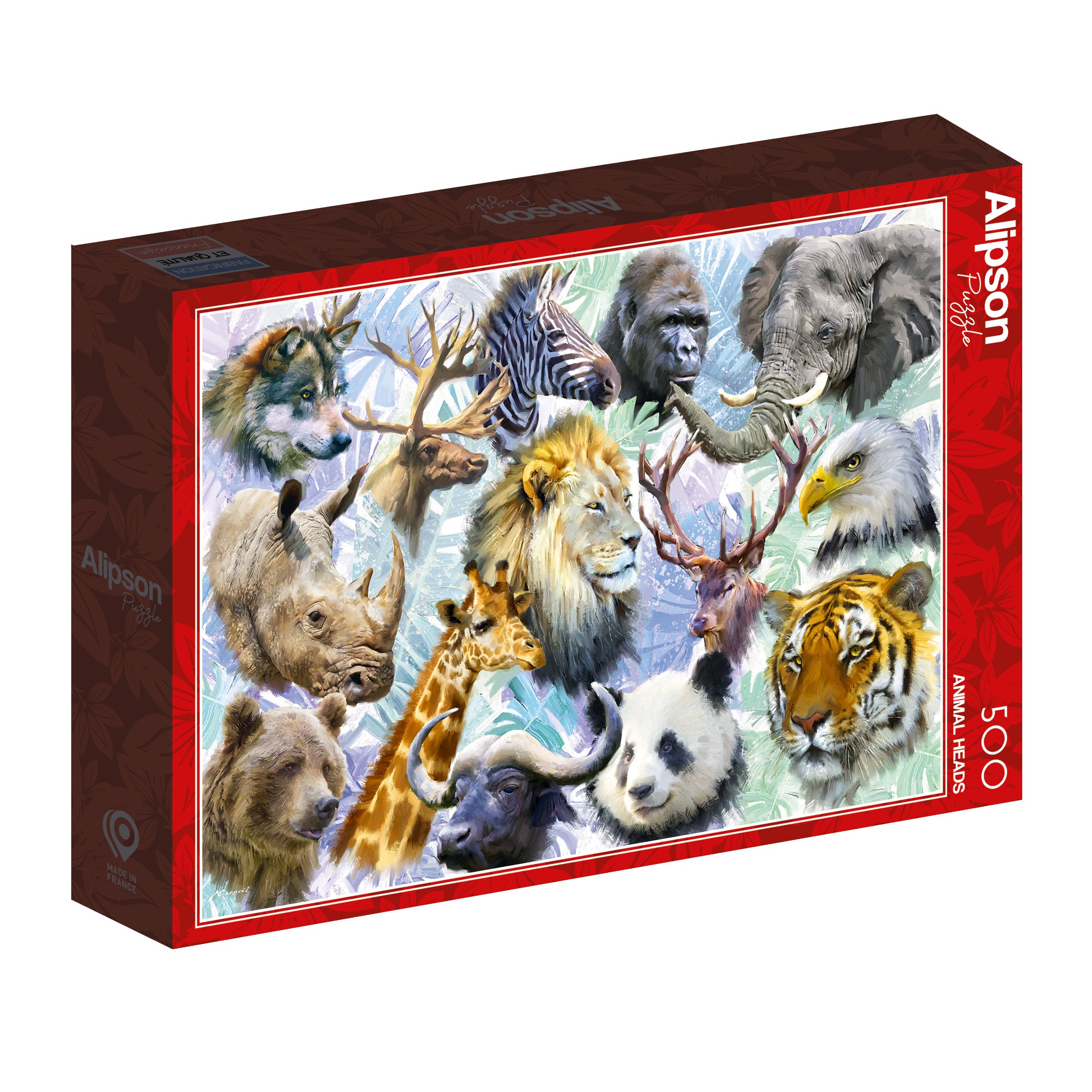 Animal Heads – 500 Piece Jigsaw Puzzle (Alipson)