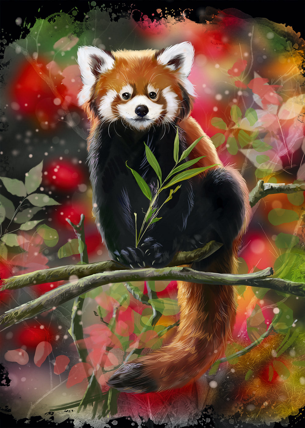 Red Panda Sits On A Branch – 1000 Piece Jigsaw Puzzle (Alipson)