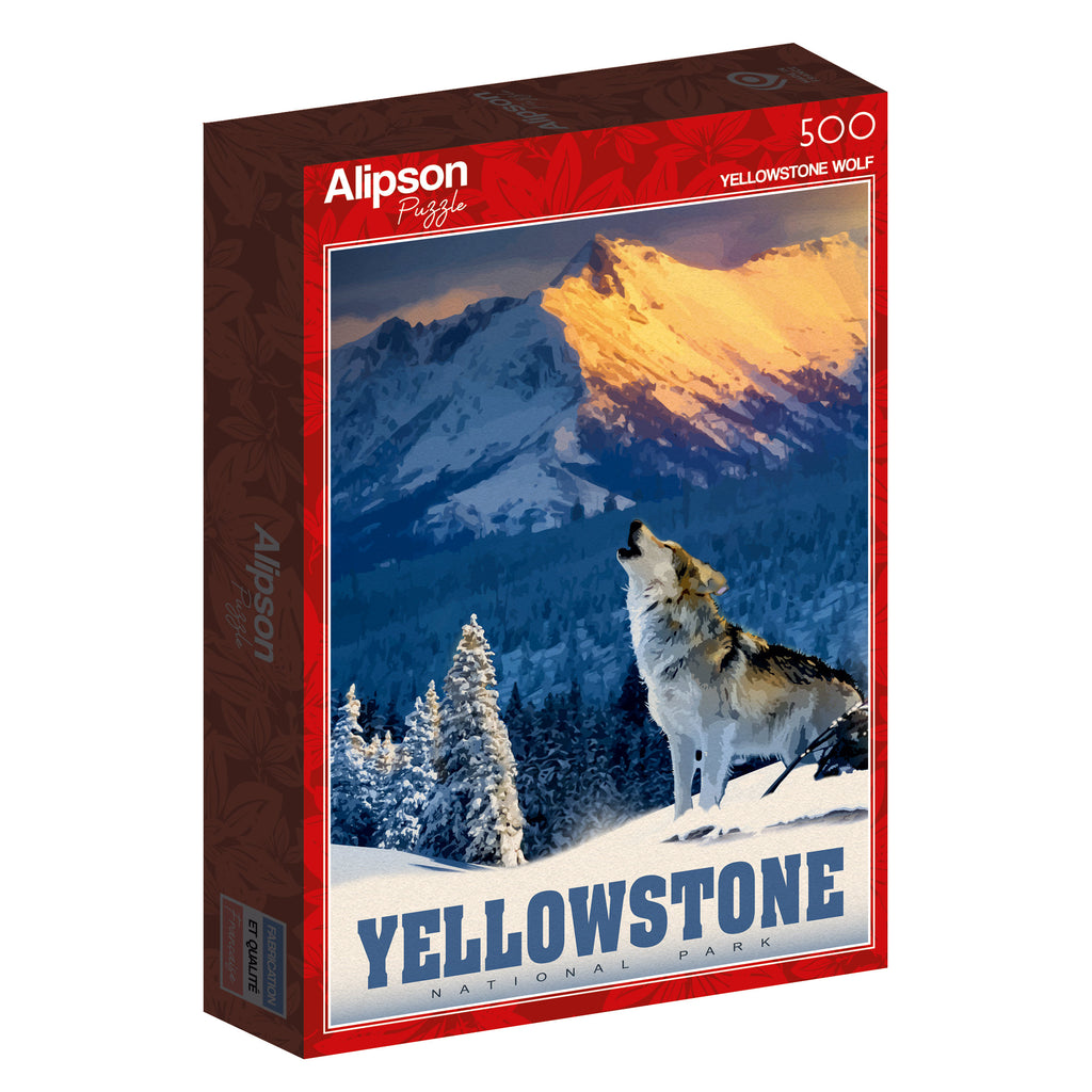 Yellowstone Wolf – 500 Piece Jigsaw Puzzle (Alipson)