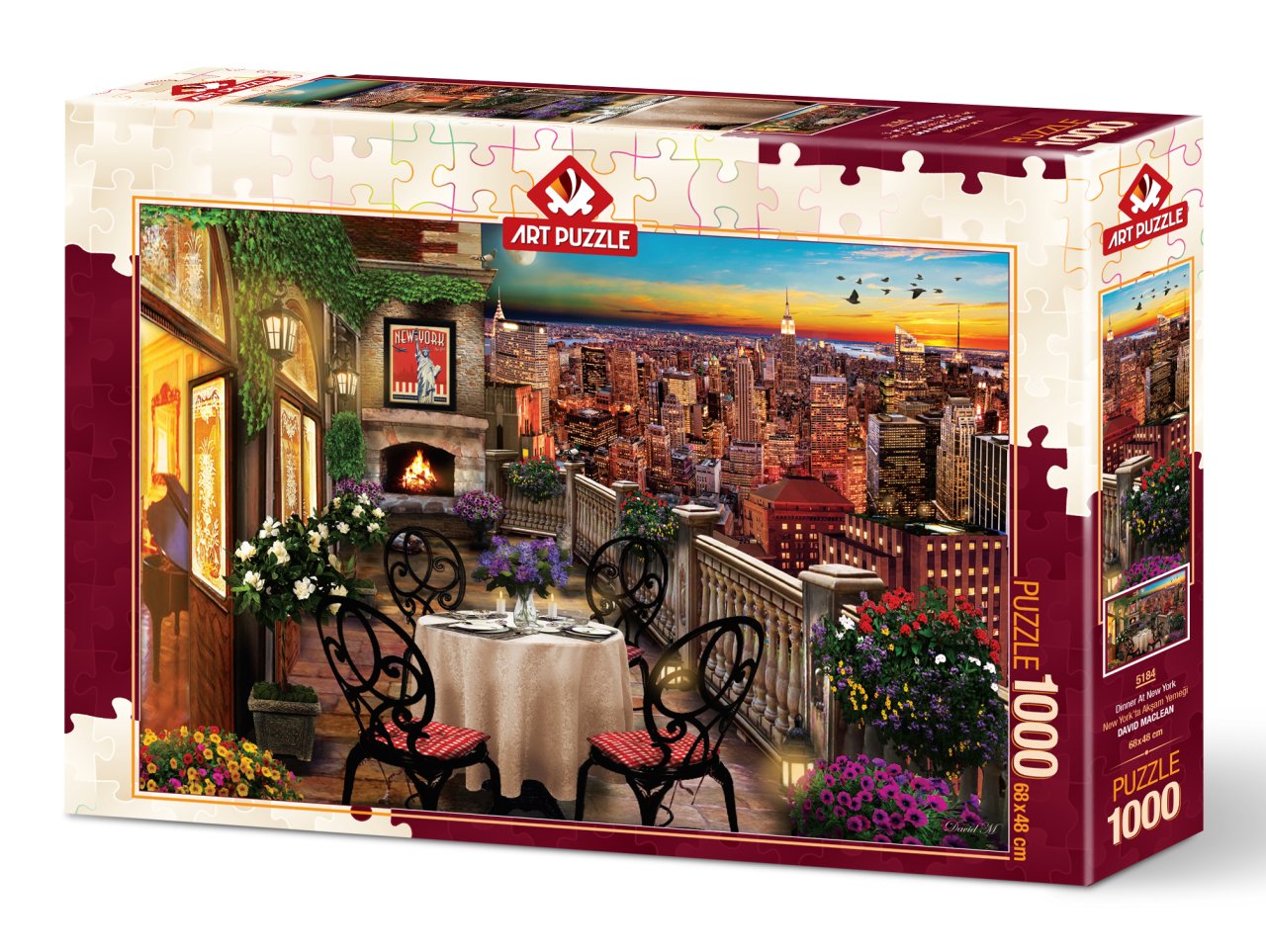 Art Puzzle - Dinner in New York - 1000 piece jigsaw puzzle
