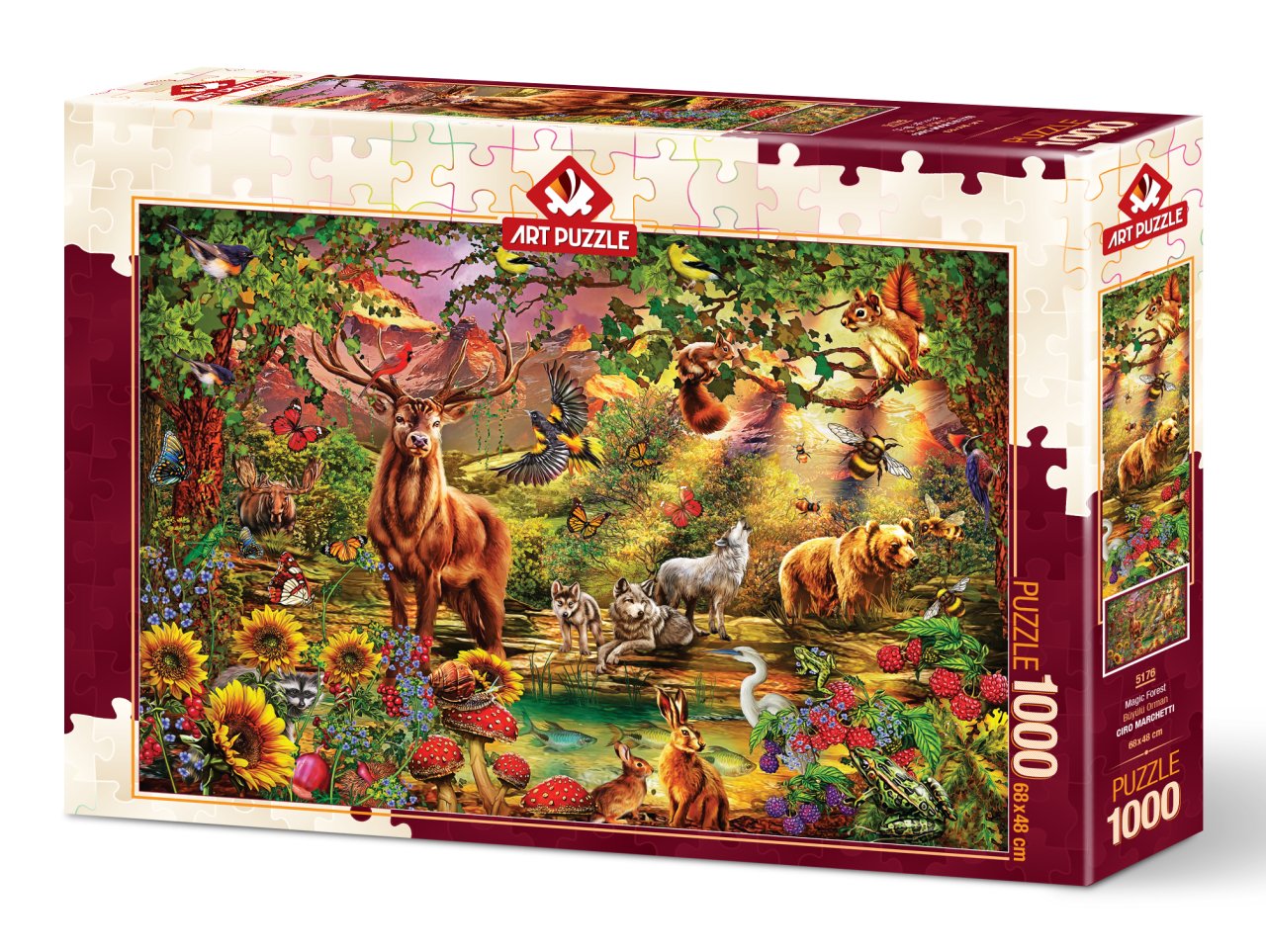 Art Puzzle - Enchanted Forest - 1000 piece jigsaw puzzle