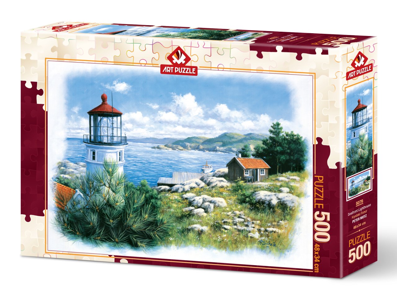 Art Puzzle - Lantern on the Shore - 500 Piece Jigsaw Puzzle