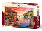 The Mediterranean Harbour – 1500 Piece Jigsaw Puzzle (Art Puzzle)