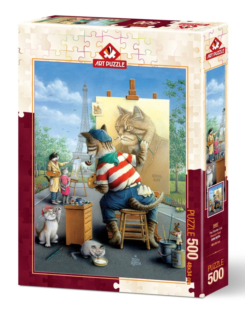 The Painter Cat – 500 Piece Jigsaw Puzzle (Art Puzzle)