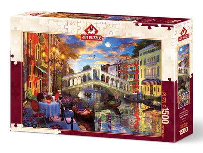 Art Puzzle - Rialto Bridge, Venice - 1000 Piece Jigsaw Puzzle