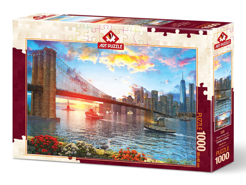 Sunset in New York – 1000 Piece Jigsaw Puzzle (Art Puzzle)