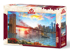 Sunset in New York – 1000 Piece Jigsaw Puzzle (Art Puzzle)