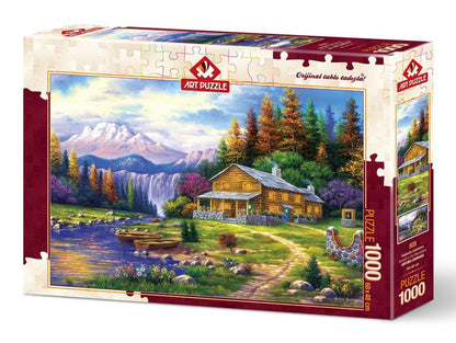 Art Puzzle - Sunset in the Mountains - 1000 piece jigsaw puzzle
