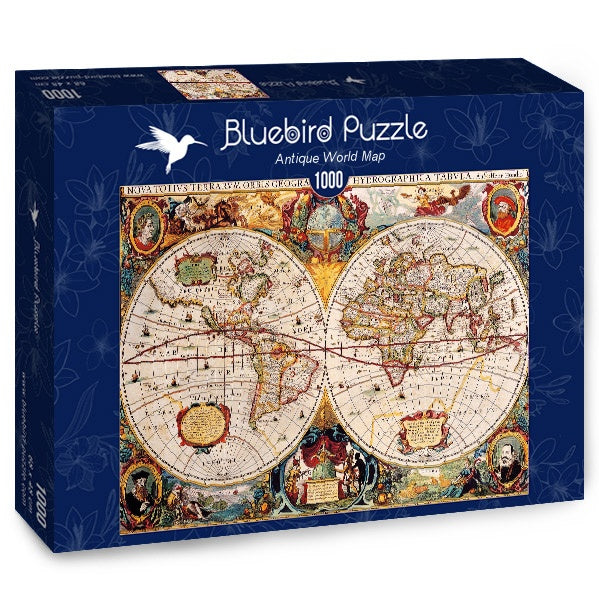 Antique World Map – 1000 Piece Jigsaw Puzzle (Bluebird Puzzle)