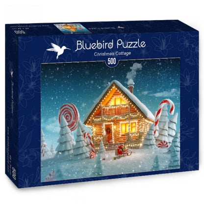 Bluebird Puzzle - Christmas Cottage - 500 Piece Jigsaw Puzzle