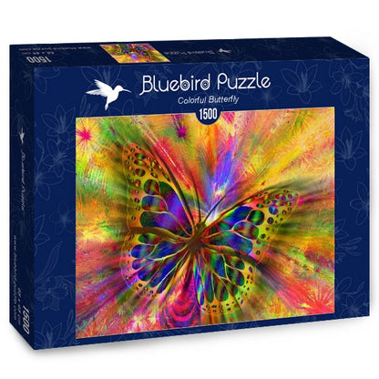 Bluebird Puzzle - Colorful Butterfly - 1500 Piece Jigsaw Puzzle