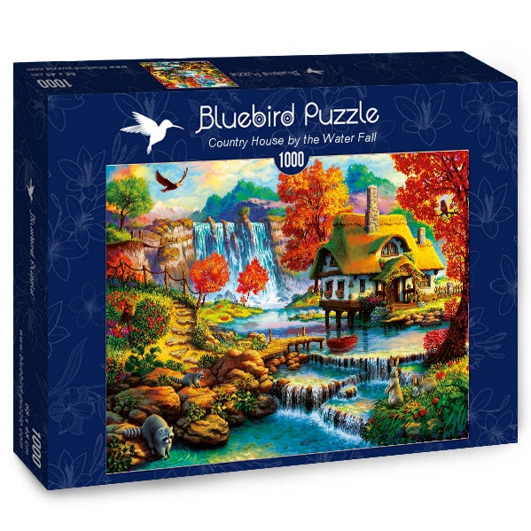 Bluebird Puzzle - Country House by the Water Fall - 1000 piece jigsaw puzzle
