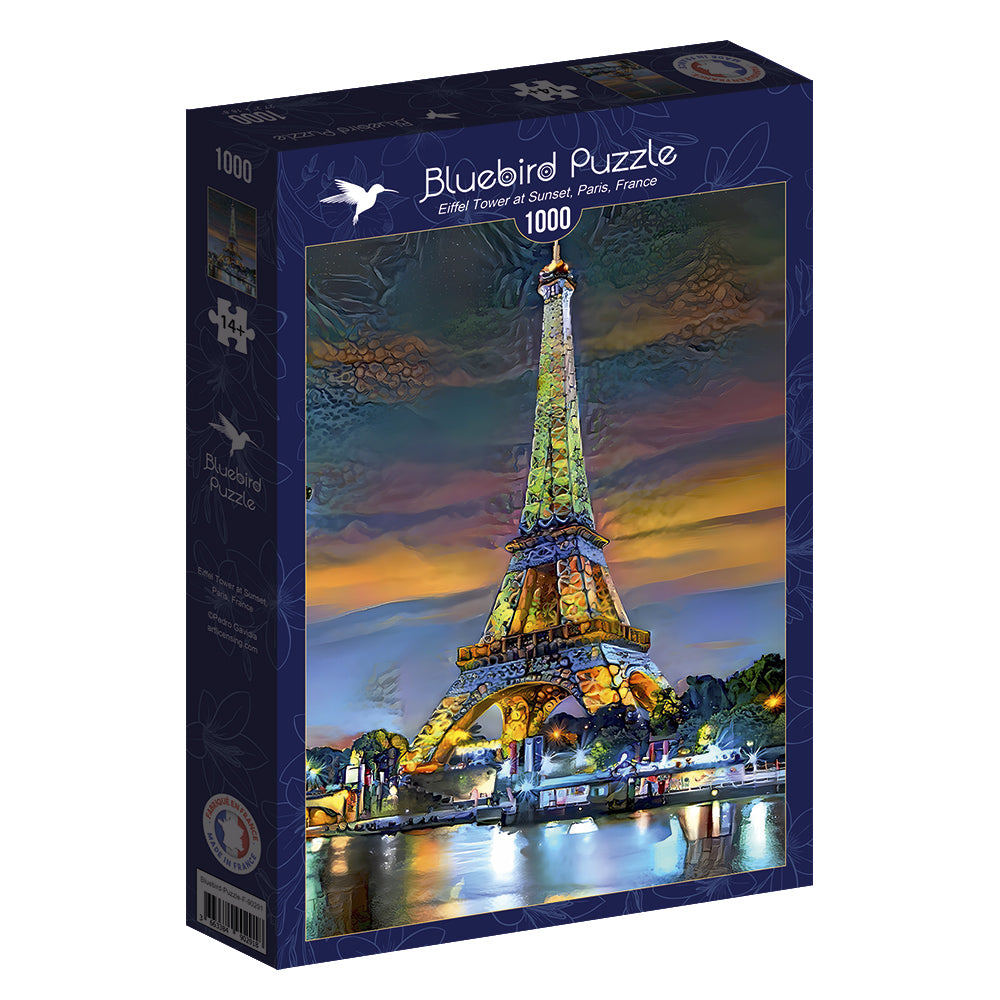 Eiffel Tower at Sunset, Paris, France – 1000 Piece Jigsaw Puzzle (Bluebird Puzzle)