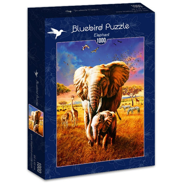 Elephant – 1000 Piece Jigsaw Puzzle (Bluebird Puzzle)