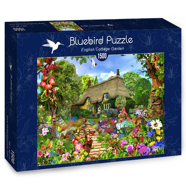 Bluebird Puzzle - English Cottage Garden - 1000 Piece Jigsaw Puzzle