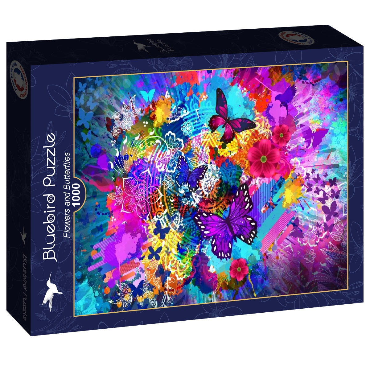 Flowers and Butterflies – 1000 Piece Jigsaw Puzzle (Bluebird Puzzle)