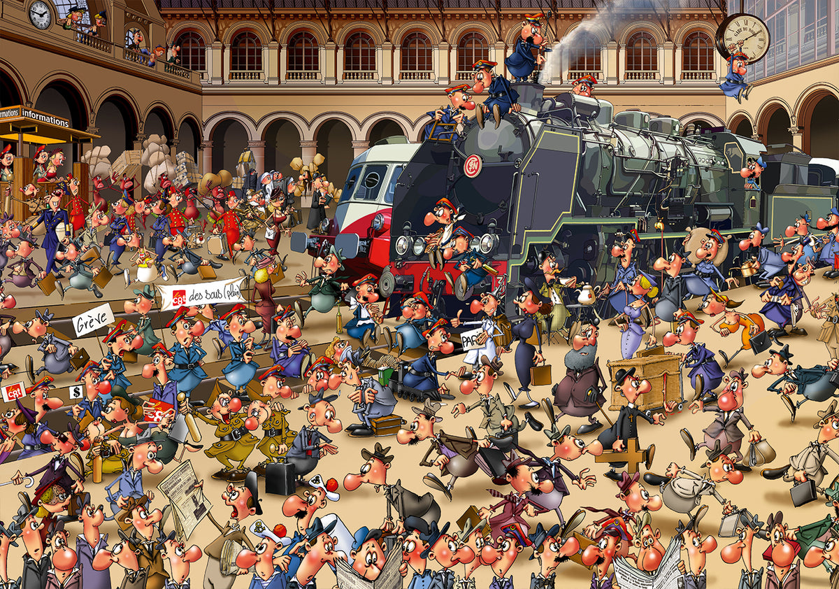 French Train Station – 1000 Piece Jigsaw Puzzle (Bluebird Puzzle ...