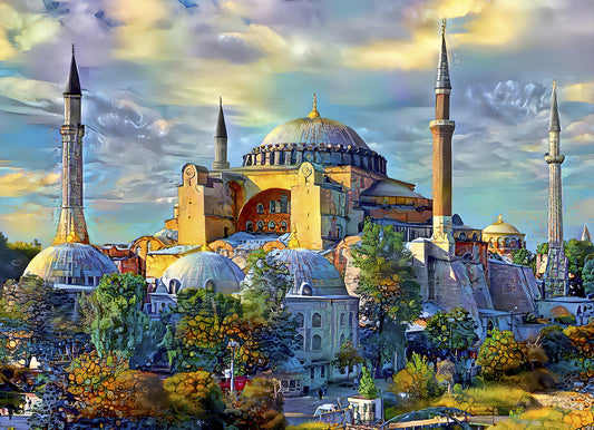 Bluebird Puzzle - Hagia Sophia, Istanbul, Turkey - 1000 Piece Jigsaw Puzzle
