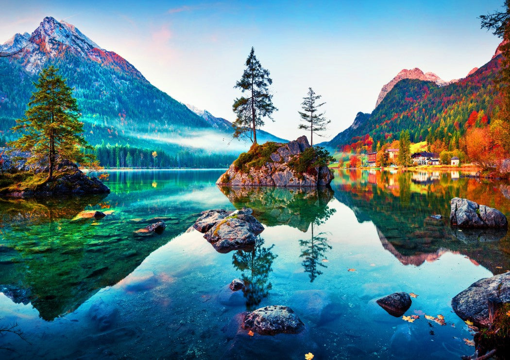 Bluebird Puzzle - Hintersee Lake, Germany - 1000 Piece Jigsaw Puzzle