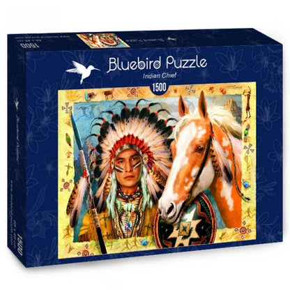 Bluebird Puzzle - Indian Chief - 1500 Piece Jigsaw Puzzle