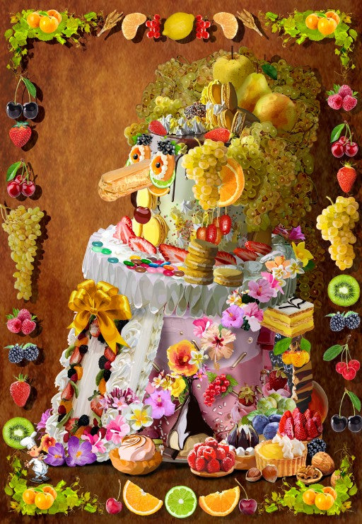La Cantatrice Gâteau inspirée par Arcimboldo – 1000 Piece Jigsaw Puzzle (Bluebird Puzzle)
