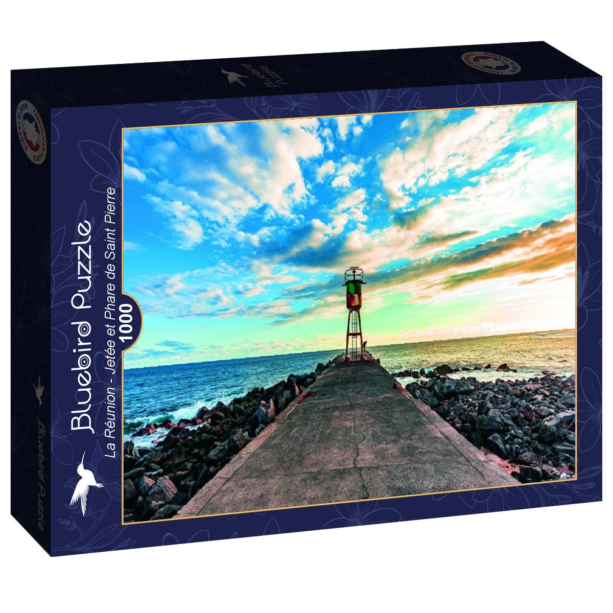 La Réunion: Jetée et Phare de Saint Pierre – 1000 Piece Jigsaw Puzzle (Bluebird Puzzle)