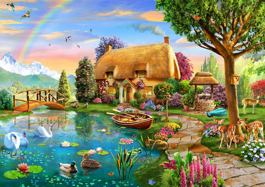 Bluebird Puzzle - Lakeside Cottage - 6000 Piece Jigsaw Puzzle