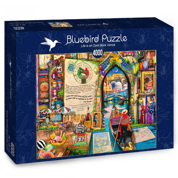 Bluebird Puzzle 70259 Life is an Open Book Venice 4000 Piece Jigsaw Puzzle