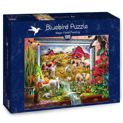 Bluebird Puzzle - Magic Farm Painting - 1000 Piece Jigsaw Puzzle